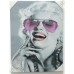 Картина с LED подсветкой: улыбка Мэрилин Монро, выполненная на холсте